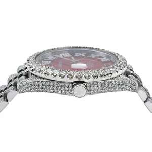 Montre de luxe IcedOut Buss Down Vvs Moissanite en diamant Fournisseur de montres mécaniques en acier inoxydable faites à la main pour femmes - Product Image 4