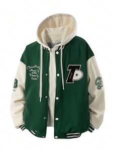 Veste de Baseball pour femme Style Couple décontracté coupe ample Bomber sportif à la mode pour le printemps et l'automne brodé et teint - Product Image 6