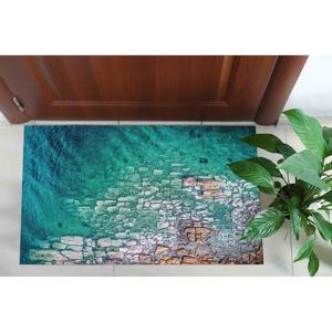 Alfombra con Vista al Océano Aboveal - Alfombra Estampada con Función Antideslizante, Alfombra de Terciopelo - Product Image 5