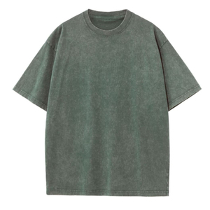 เสื้อยืดผ้าฝ้าย100% ลายว่างสำหรับผู้ชายเสื้อยืดวินเทจแขนสั้นผ้าบาติกเสื้อโอเวอร์ไซส์แบบ230GSM - Product Image 1