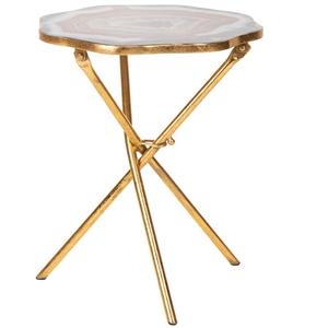 Table centrale en métal faite à la main au design moderne Dessus en marbre Mobilier exclusif pour la maison Table d'appoint décorative pour restaurant café - Product Image 2