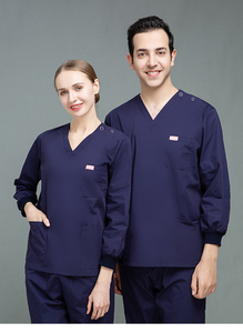 Unisex suave y cómodo poliéster algodón verano Hospital Scrubs mascota clínica enfermera uniformes pierna recta pantalón Unisex Scrub - Product Image 4
