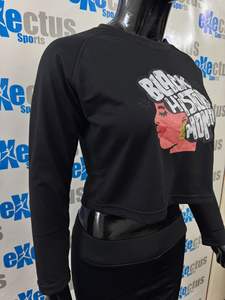 <b>Black</b> <b>Long</b> Sleeve Custom Breathable Cotton Crop <b>Top</b> T-Shirts Women Navel Exposed Tee Shirt Round Neck Custom Logo Crop Shirt - Product Image 6