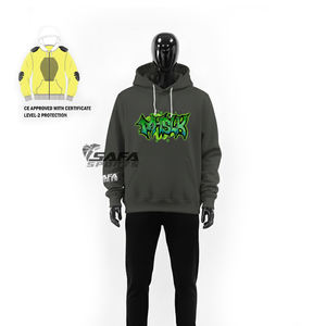 Sweat à capuche de protection pour moto en Kevlar avec armure CE pour hommes et femmes, motards, conduite à moto, maintien au chaud, sublimé - Product Image 6