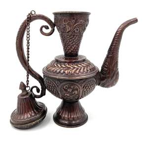 ฝาปิดหม้อน้ำขัดเงาด้วยมือ แบบวัด ศาลา ภาชนะทองเหลืองสำหรับพิธีกรรม  แบบอินเดียดั้งเดิม  ของตกแต่ง  คุณภาพสูง - Product Image 5