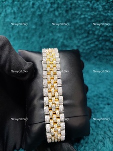 Reloj de diamantes VVS Moissanite de 32mm, relojes automáticos mecánicos de acero inoxidable Hip Hop para mujer, nuevo reloj de diamantes de lujo - Product Image 5