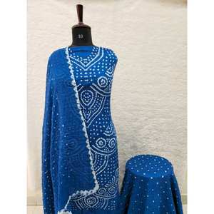 Nuevo Material de Vestido Formal de Primavera en Satén Azul con Estampado Serigrafiado, Silueta en A, Transpirable y Antiarrugas para Mujer - Product Image 1