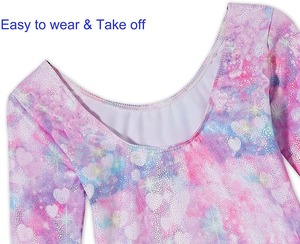 Leotardos de Baile de Manga Larga para Niña, Personalizados, con Estampado por Sublimación, para Danza, Deportes, Entrenamiento, Ballet, Gimnasia, Precio Bajo - Product Image 3