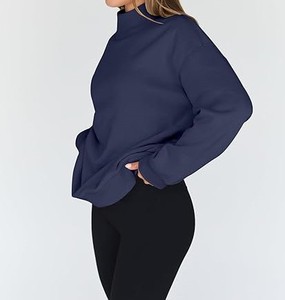 สเวตเชิ้ตผู้หญิงลำลองคอตตอนแขนยาวคอปก - Product Image 3