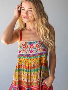 Vestido bohemio de playa de verano rayón viscosa para mujer, ropa de moda con estampado de flores, ropa larga Maxi, vestido informal floral bohemio para mujer - Product Image 4