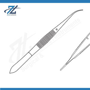 Pinces à iris de haute qualité, 1-2 dents, 114 mm de long, droites, instruments chirurgicaux en acier inoxydable, fabricant d'instruments, ensemble d'instruments - Product Image 2