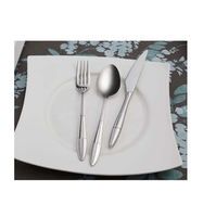 Cuillères à couteau et fourchette en acier inoxydable Ensemble de couverts de restaurant en acier miroir Ensemble de couverts pour la fête de tous les jours manche sculpté