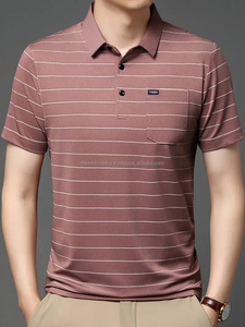 เสื้อโปโลเล่นกอล์ฟของผู้ชายเสื้อโปโลผ้าฝ้ายสีขาวคอวีแห้งเร็วเสื้อโปโลสำหรับผู้ชาย - Product Image 4