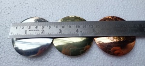 Custom Made Brass Conchos in Silver Gold and Copper Colors Available in Size 2.5 Inches - Product Image 2