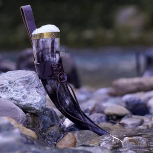 Corne à boire viking pour bière, corne de bœuf de haute qualité polie pour boire, corne naturelle artisanale pour boire viking - Product Image 1