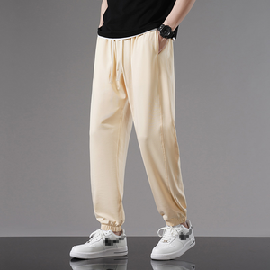 Pantalones Deportivos de Estilo Coreano Color Blanco Crema para Hombre, Pantalones Holgados a la Moda para Primavera Verano, Nueva Llegada - Product Image 3