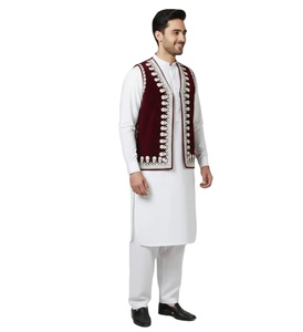 Chaleco Étnico Tradicional Afgano de Verano para Hombre, Hecho a Mano, sin Mangas, Transpirable, de Secado Rápido, para Bodas, Festivales y Eventos Culturales - Product Image 1