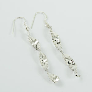 New Fashion Jewelry For Women And Girls Crafted From 925 <b>Solid</b> Sterling <b>Silver</b> Wholesale Supplier Handmade Long Dangle <b>Earrings</b> - Product Image 1