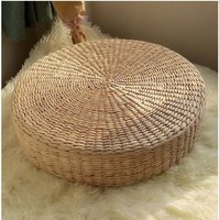 Tabouret et pouf en jacinthe d'eau tressée à la main, de haute qualité, traditionnels et naturels, pour la décoration et le rangement du salon, fabriqués au Vietnam