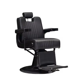 Sillón de Barbería Moderno y Elegante, con Reposacabezas Ajustable Hidráulico, Tapizado en Cuero, para Salón de Belleza - Product Image 3