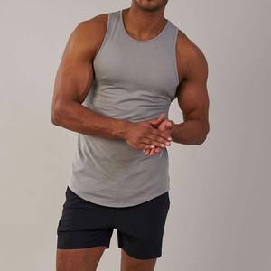 Gym Fitness Chemise de sport décontractée T-shirt musculaire sans manches pour hommes Débardeurs en coton Style de rue respirant Débardeurs d'été pour hommes - Product Image 2