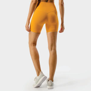 Ceinture élastique libre True Fit High Rise Mid Thigh Length 74% Nylon & 26% Spandex Yellow Core Agile Shorts Respirant - Product Image 3