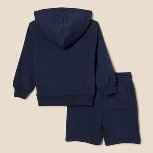 Conjunto de sudaderas y pantalones cortos cómodos de verano para hombre, ropa de calle transpirable de dos piezas, estilo informal - Product Image 2