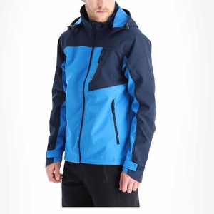 Chaqueta cortavientos de lana ligera para hombre de alta calidad impermeable al aire libre con capucha cuello alto cierre de cremallera personalizado al por mayor - Product Image 6