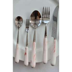 Juego de cubiertos de acero inoxidable, cucharas, tenedor y cuchillo, juego de 4 piezas, mangos de diseño único para accesorios de mesa de comedor - Product Image 3