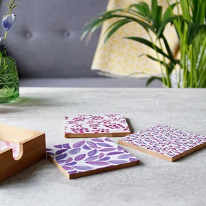 ชุดถาดรองแก้วไม้ไผ่ลามิเนต6ชิ้นผลิตภัณฑ์ที่เป็นมิตรต่อสิ่งแวดล้อมพิมพ์ลายทำจากเวียดนามขายส่ง - Product Image 4