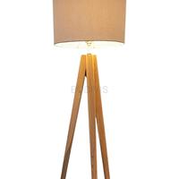 Lampe sur pied rustique en gros avec cadre en bambou et ampoules néon pour chambre et salon