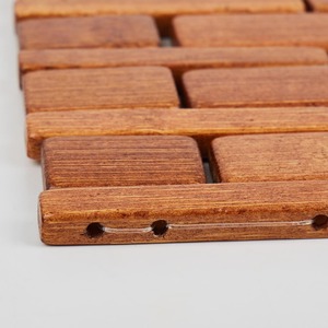 Lot de 6 sous-verres carrés en bambou Produits écologiques Made in Vietnam Décoration de table Vente en gros - Product Image 3