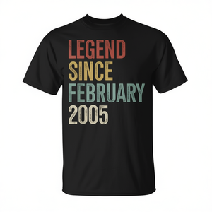 T-shirt promozionale premium per il 21° compleanno, per chi ha 21 anni dal febbraio del 2005 - Product Image 2
