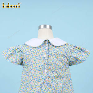 Vestido Tipo Bata Personalizable de Lujo para Niñas, Bordado a Mano con Patrón Geométrico, Transpirable, Ecológico, 100% Algodón, Midi - Product Image 6