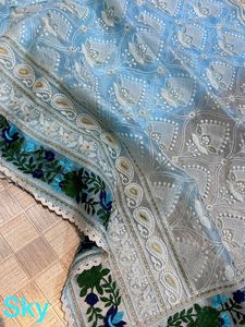 Lucknowi chikan sarees - Product Image 2