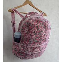 Tas Ransel Mini Ringan Berbahan Katun Berlapis, Dapat Dilepas, Penutup Ritsleting, Buatan Tangan India, Motif Bunga Cetak Blok Tangan, Gaya Bohemian, Unisex, Untuk Perjalanan
