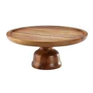 NUEVO SOPORTE DE MESA DE PANTALLA DE MADERA NATURAL MACIZA CON BASE DE MADERA PARA BAÑAR HERRAMIENTA DE PASTEL DE MADERA PARA RESTAURANTES FIESTAS SOPORTE DE PASTEL - Product Image 4