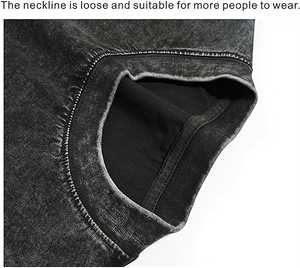 Camiseta de algodón 100% de mezclilla lavada con ácido con impresión digital personalizada de gran tamaño Regular Fit de secado rápido para hombres - Product Image 4