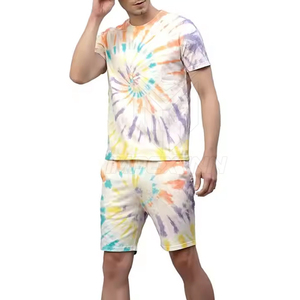 Ensemble T-shirt et short pour homme de qualité supérieure, 100% coton tricoté, léger, séchage rapide, impression de logo personnalisée, vêtements décontractés, OEM - Product Image 4