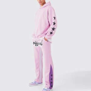 Ensemble de survêtement décontracté pour homme, brodé, 100 % coton, coupe oversize, couleur personnalisée, haute qualité, dernière collection, prix actuel - Product Image 2