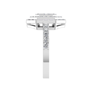 Elegante hexágono geométrico 950 anillo de diamante de platino I1 anillos finos de diamante Natural para mujeres OEM ODM joyería de platino personalizada - Product Image 4