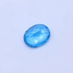 100% naturel pour topaze bleue 3A Grade 8x10mm coupe ovale lâche facettes Quartz gemmes en gros Lot - Product Image 2