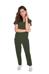 Ensemble de gommages hospitaliers haut de gamme Médecin Infirmière Uniforme médical Pantalon de survêtement Top Logo personnalisé Approvisionnement en gros direct d'usine - Product Image 4
