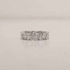 Anillo solitario de Plata de Ley 925 personalizado con diamante cultivado en laboratorio de corte de pera totalmente elaborado para el uso diario accesorio de mujer - Product Image 6