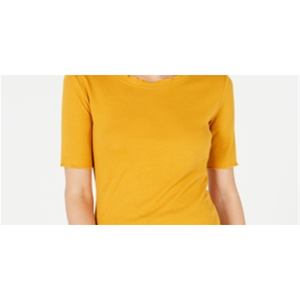 Haut en tricot à col rond et manches longues pour femme, taille XL, couleur jaune coquelicot, de la marque Maison Jules - Product Image 2
