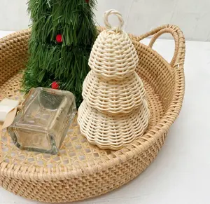 L'albero di natale in vimini in Rattan più venduto Mini ornamenti lo stile Vintage è realizzato in Vietnam decor mutil purpose