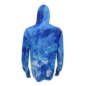 Camisas de protección solar de manga larga de alta calidad, secado rápido, pesca, poliéster, sublimación personalizada, sudaderas con capucha en blanco, ropa de pesca - Product Image 3