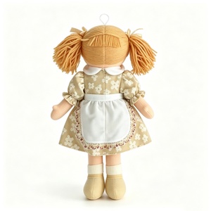 customized fabric plush <b>doll</b> ornament,stuffed girls,Mini hanging rag <b>doll</b>,blonde pigtail cloth <b>doll</b>,floral dress apron <b>doll</b> - Product Image 4