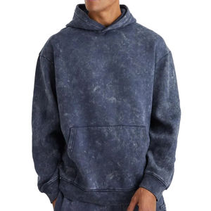 Offre spéciale Survêtements surdimensionnés en coton épais personnalisés Survêtement Boxy délavé à l'acide Survêtement Pantalon de survêtement évasé et ensembles de sweat à capuche - Product Image 2