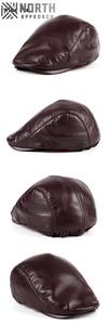 Printemps hiver unisexe cuir béret chapeaux hommes femmes blanc bleu casquette à visière mâle mince décontracté camionneur casquettes Bonnet - Product Image 4